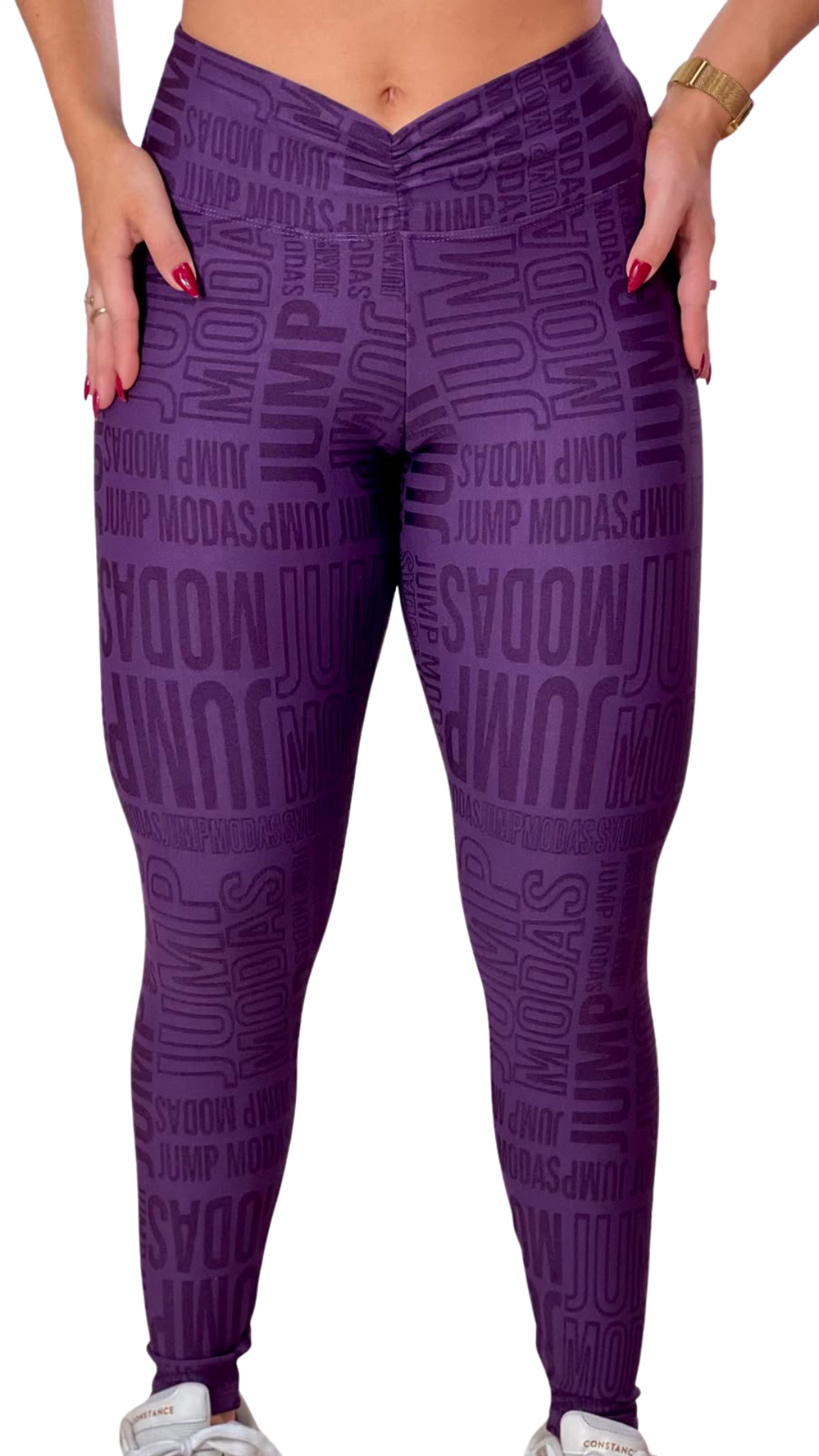 Legging Fitness Cintura Alta Roxa Jump Modas — Jump Modas, moda fitness feminina em Belém-PA