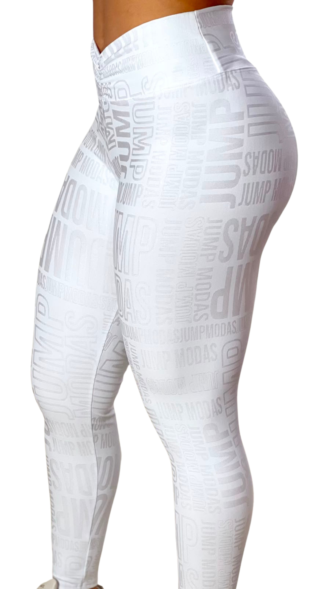 Legging Fitness Cintura Alta Branca Jump Modas — Jump Modas, moda fitness feminina em Belém-PA