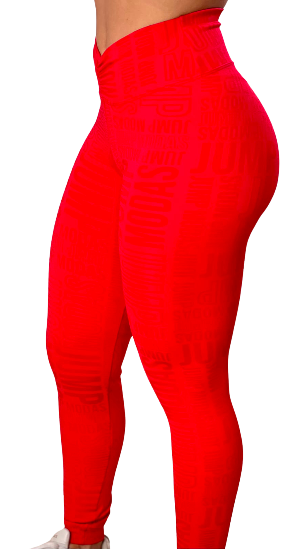 Legging Fitness Cintura Alta Vermelha Jump Modas — Jump Modas, moda fitness feminina em Belém-PA