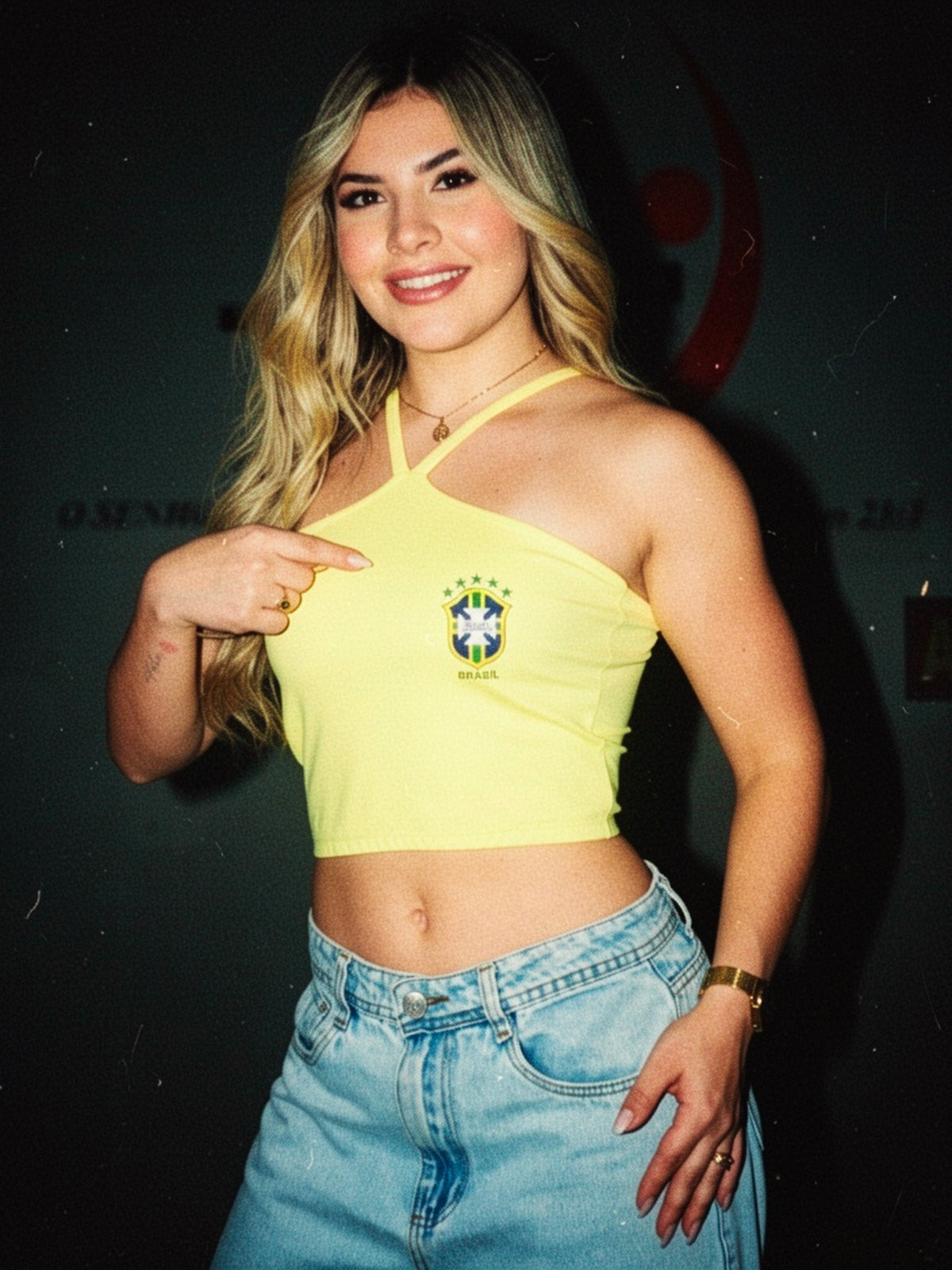 Top Halter Amarelo Brasil