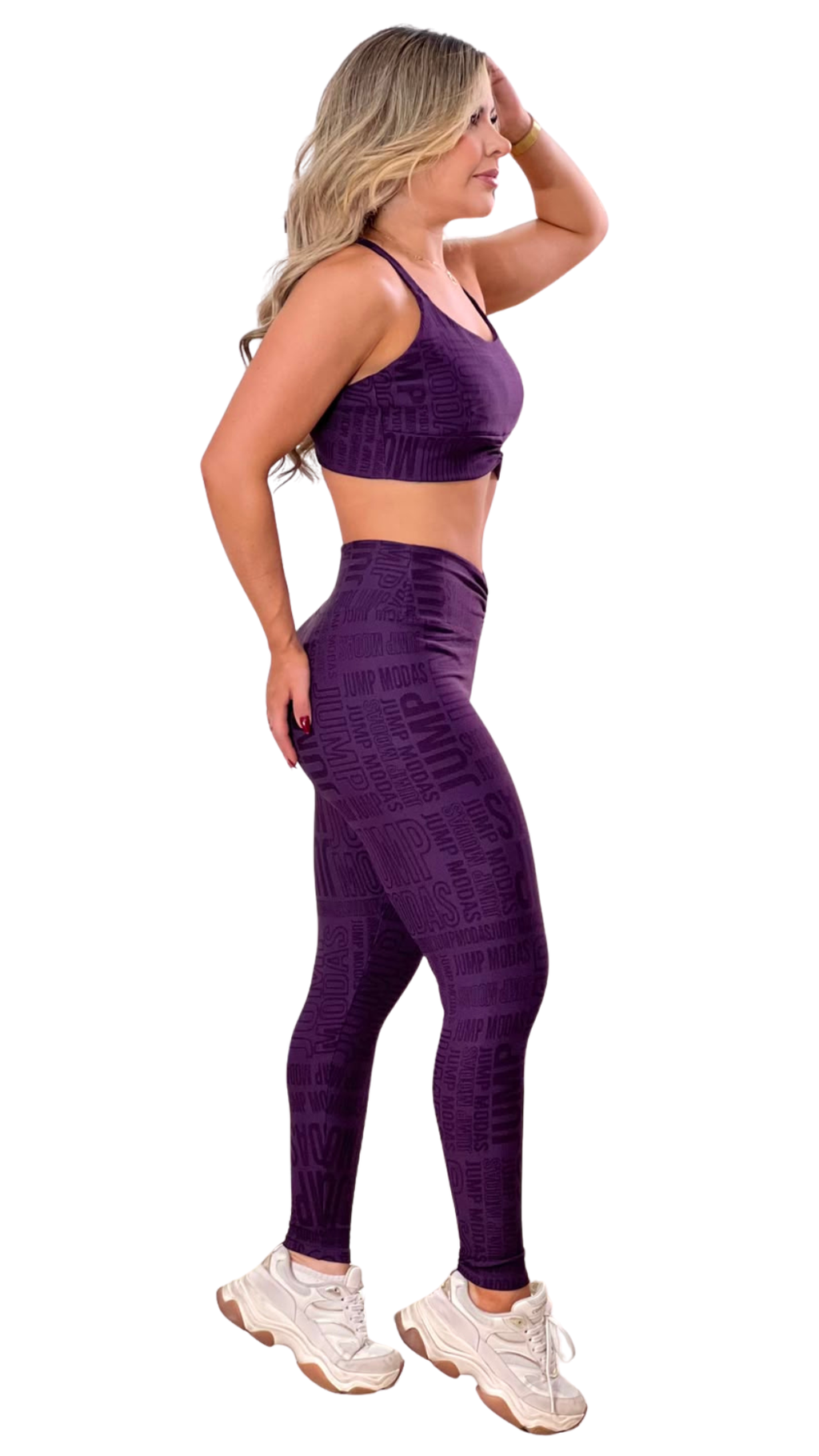 Legging Fitness Cintura Alta Roxa Jump Modas — Jump Modas, moda fitness feminina em Belém-PA