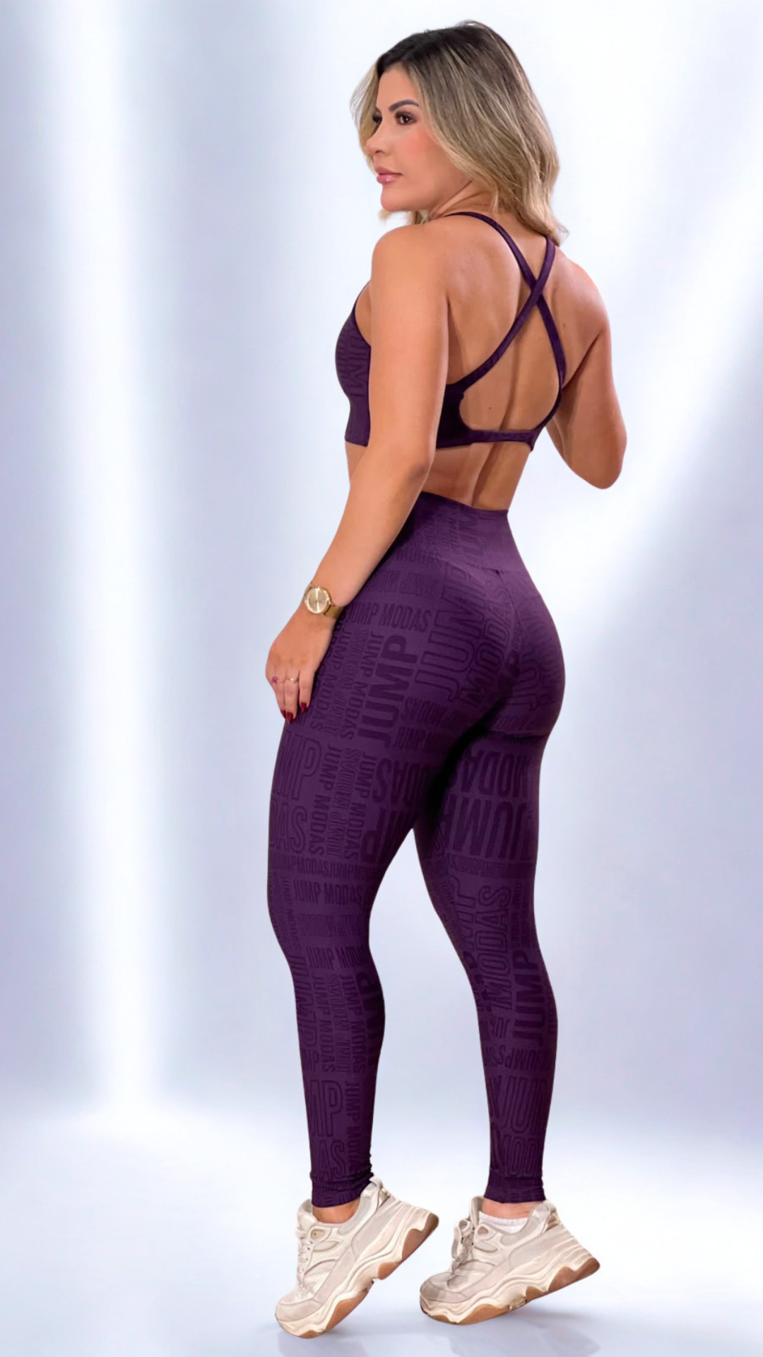 Legging Fitness Cintura Alta Roxa Jump Modas — Jump Modas, moda fitness feminina em Belém-PA