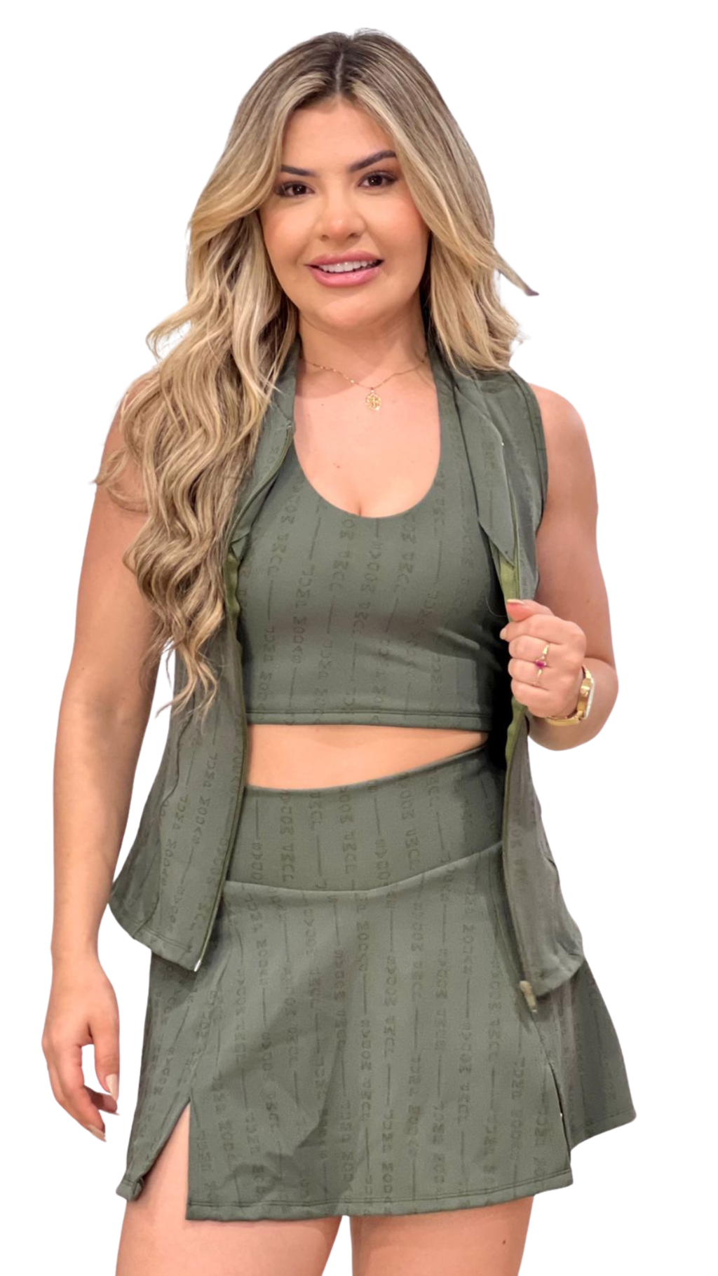 Colete Fitness Militar com Zíper — Jump Modas, moda fitness feminina em Belém-PA