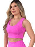 Top Rosa Pink Logo All-Over Costas Strappy