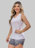 Regata Fitness Branca Lisa | Jump Modas