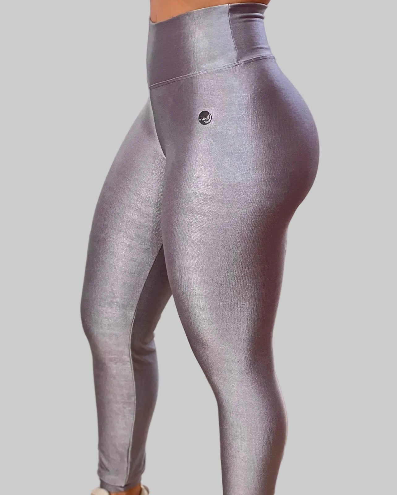 Legging Metalizada Cinza Prateado