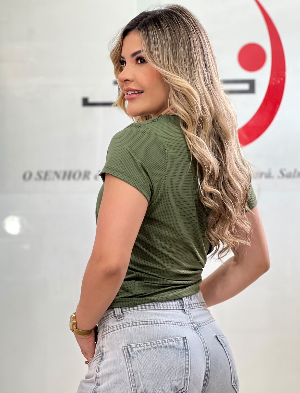 T-Shirt Cropped Verde Militar Brasil CBF Jump