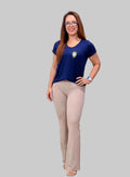 Baby look feminina Brasil azul marinho