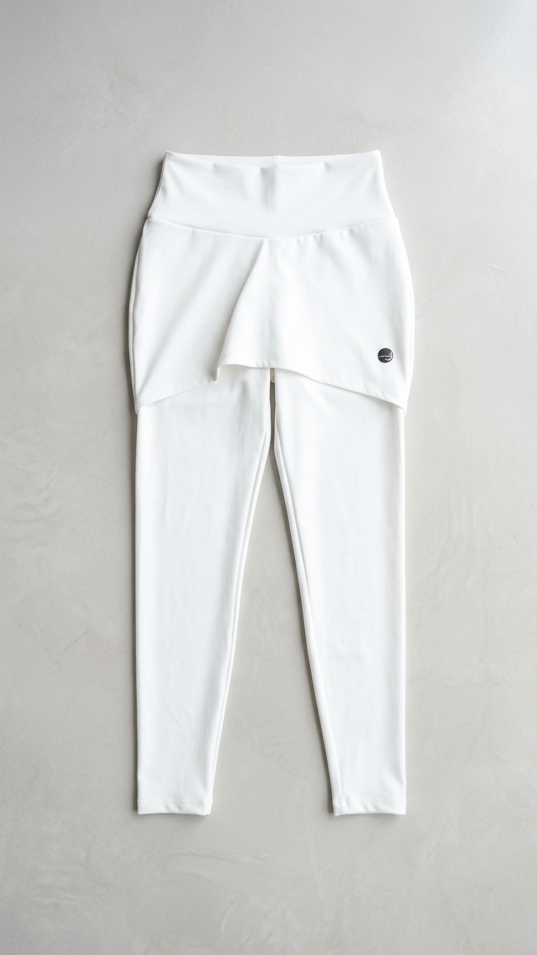 Legging Saia Fusion Branca - Flat lay